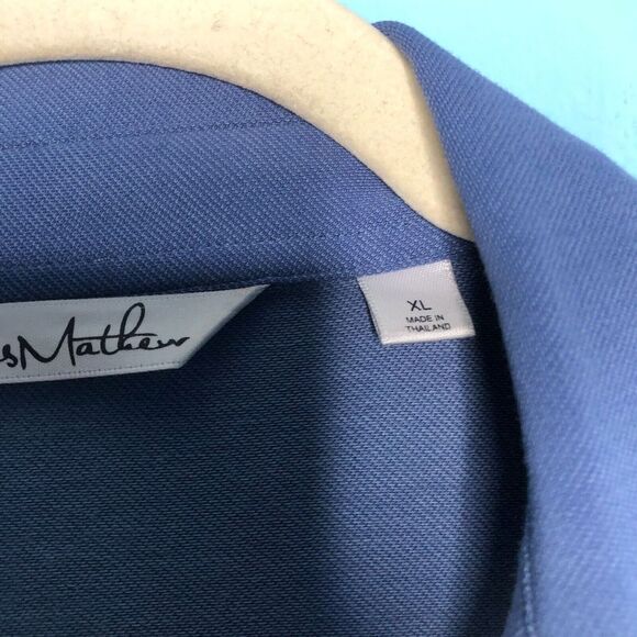 4/$25 Travis Mathew Polo Shirt Mens Extra Large Blue Casual Golf  Athletic - Picture 5 of 8